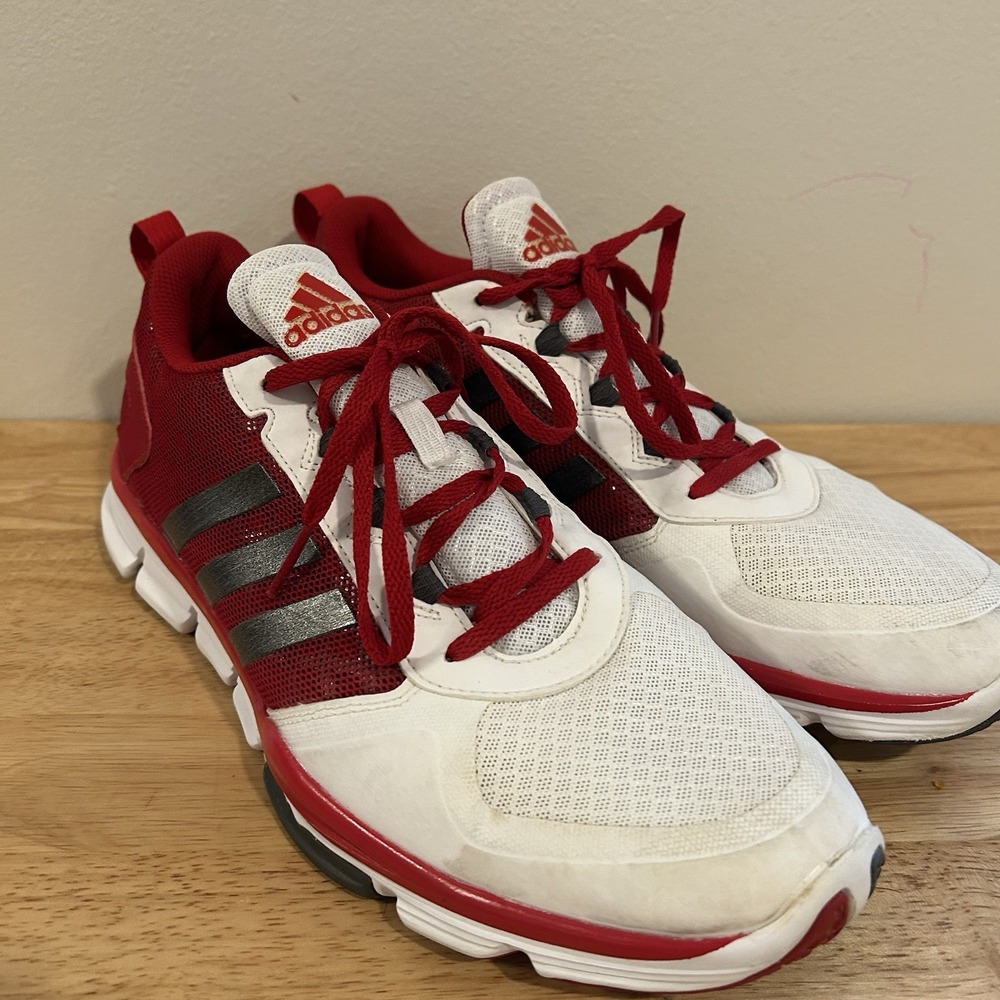 adidas Speed Trainer Running Jogging Shoes Men's Red/White/Silver‎ 12.5 B54342